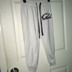 White knee length sweats